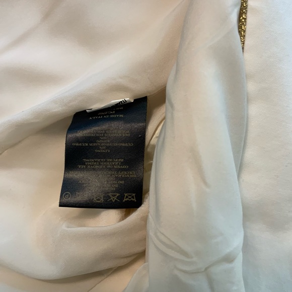 SOLD Burberry Prorsum $1795 White Collarless Cotton Blazer 44 Made in Italy - Picture 11 of 12